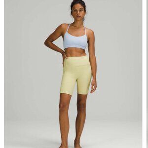 Lululemon Ribbed Contoured High-Rise Spandex Shorts 8" - Dew Green